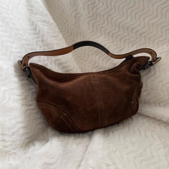 Vintage Coach Suede Hobo Bag - Picture 2 of 6